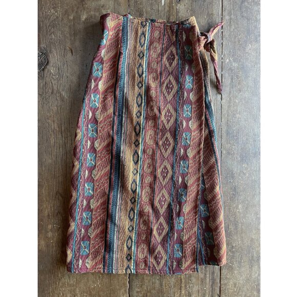 /eis/  I   Multicolored Geometric Midi Wrap Skirt  I  Size S - Picture 3 of 8